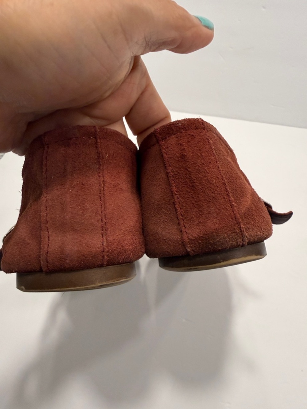 Ulanka Rust Suede Mary Jane Flats size 39 - Picture 5 of 9